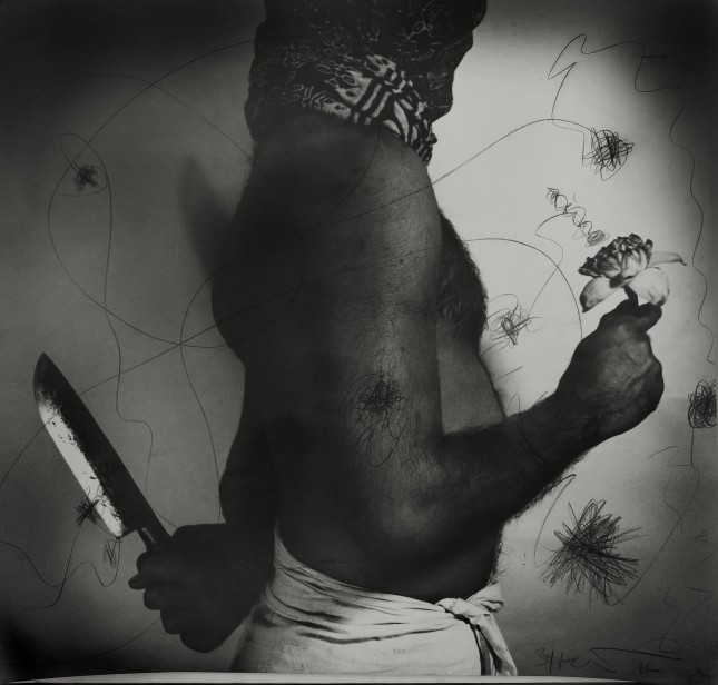 Photography (C) Abul Kalam Azad / Scratches and doodles on silver gelatin prints / 1990-95